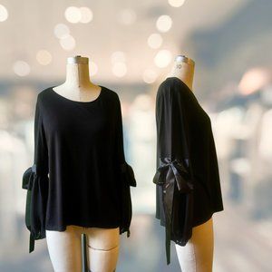 Vince Camuto Bow Sleeve Blouse, Black
